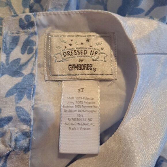 Gymboree girls size 3T Dressed Up line blue & white party dress EUC - Picture 4 of 4